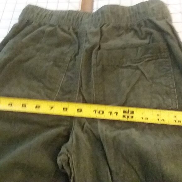 Olive green fine wale corduroy pants - Picture 9 of 13